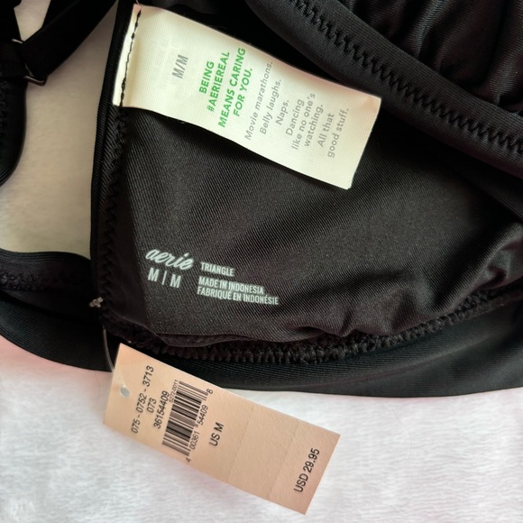 NWT Aerie Longline Plunge Triangle Bikini Top - Picture 5 of 6